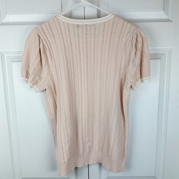 Lauren Ralph Lauren Peach Trevona Short Sleeve Sweater Size Extra Large - Picture 4 of 12